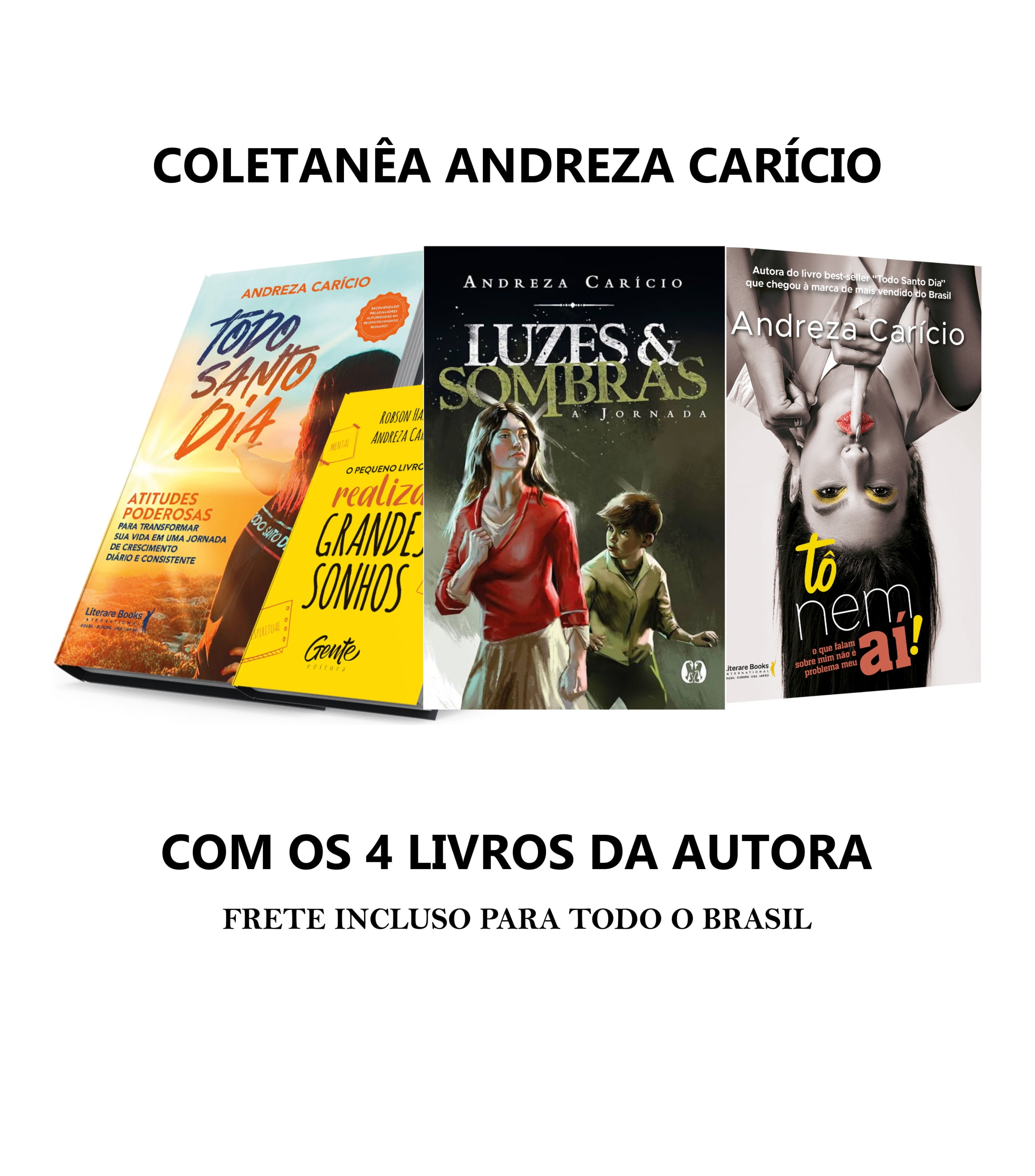 NOVA COLETANEA COM  OS 4 LIVROS - ANDREZA CARICIO - Frete Incluso